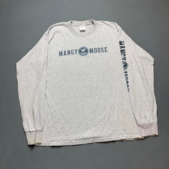 Gildan Other - Mangy Moose Jackson Hole Wyoming Long Sleeve Graphic Shirt Gray Size L